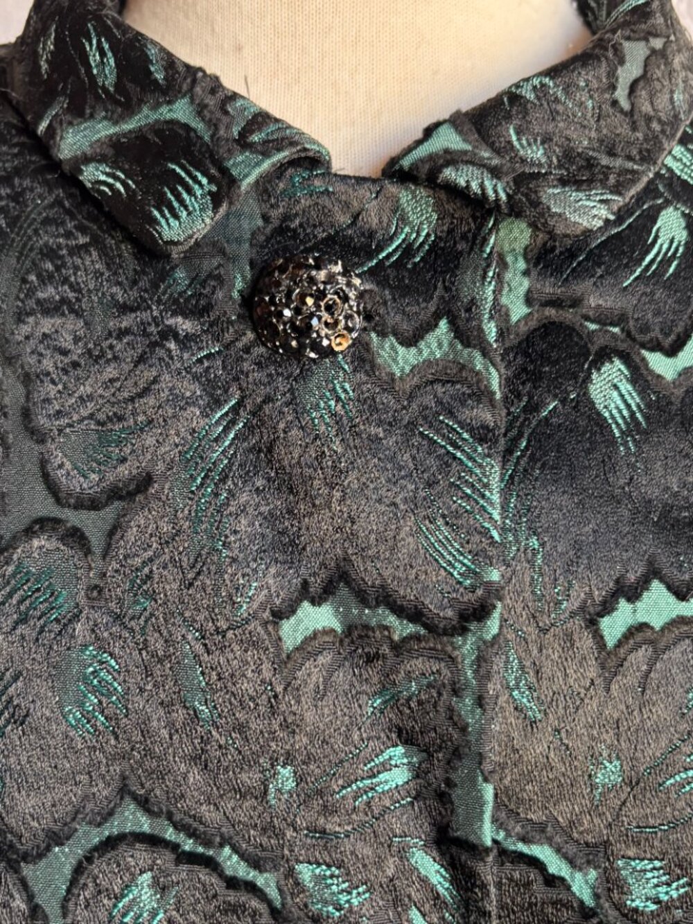 1950s 1960s Brocade Cocktail Set Shell & Jacket - Picture 9 of 16